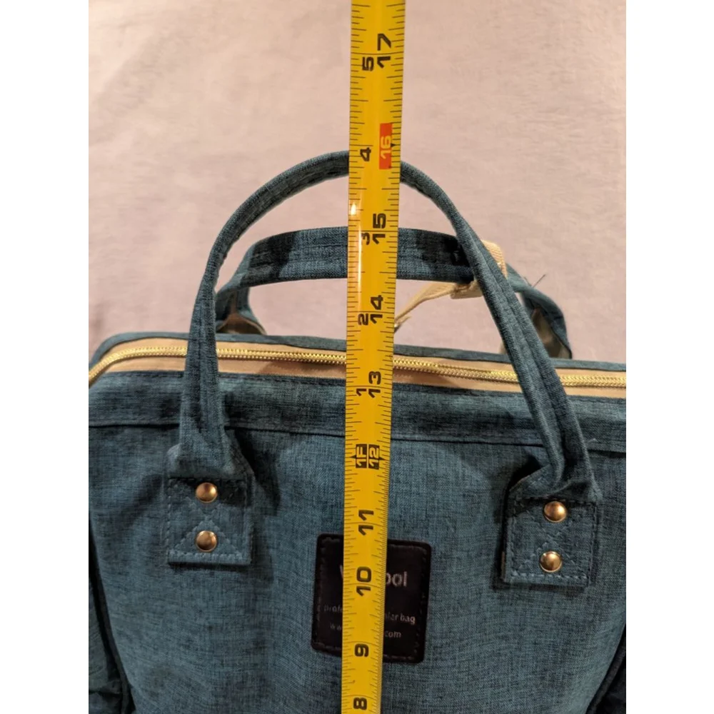 V-Coool Professional Cooler Bag Baby Bag Teal Beige Cooling Pocket Tote Backpack